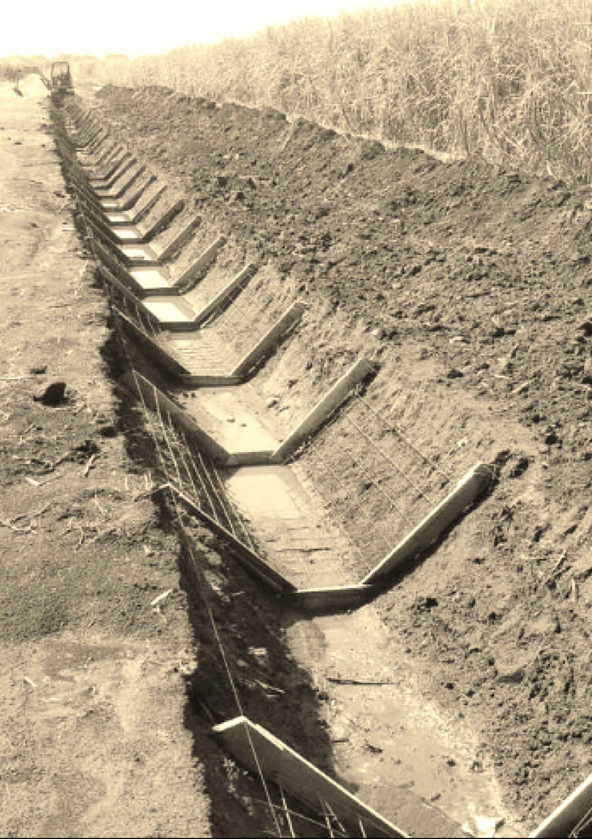 Fundición del canal en concreto